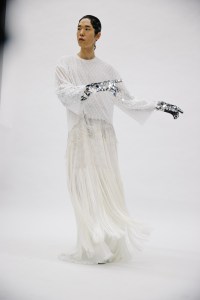 Backstage at the Palomo Spain spring 2025 ready-to-wear show at New York Fashion Week.