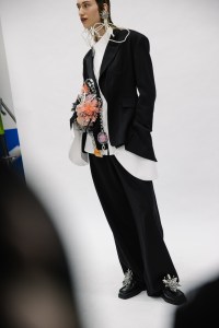 Backstage at the Palomo Spain spring 2025 ready-to-wear show at New York Fashion Week.