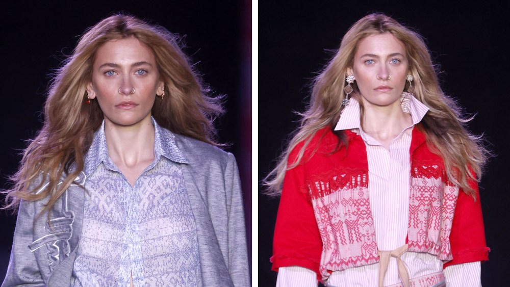 michael jackson's daughter Paris Jackson modeling walks the runway during the Vivienne Tam Paris Womenswear Spring-Summer 2025 show as part of Paris Fashion Week on Sept. 27, 2024 in Paris