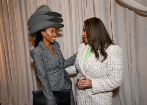 June Ambrose and Inga Beckham  at the Sergio Hudson Spring 2025 Ready-to-Wear show