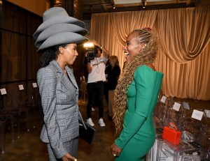 June Ambrose and DeWanda Wise at the Sergio Hudson Spring 2025 Ready-to-Wear show