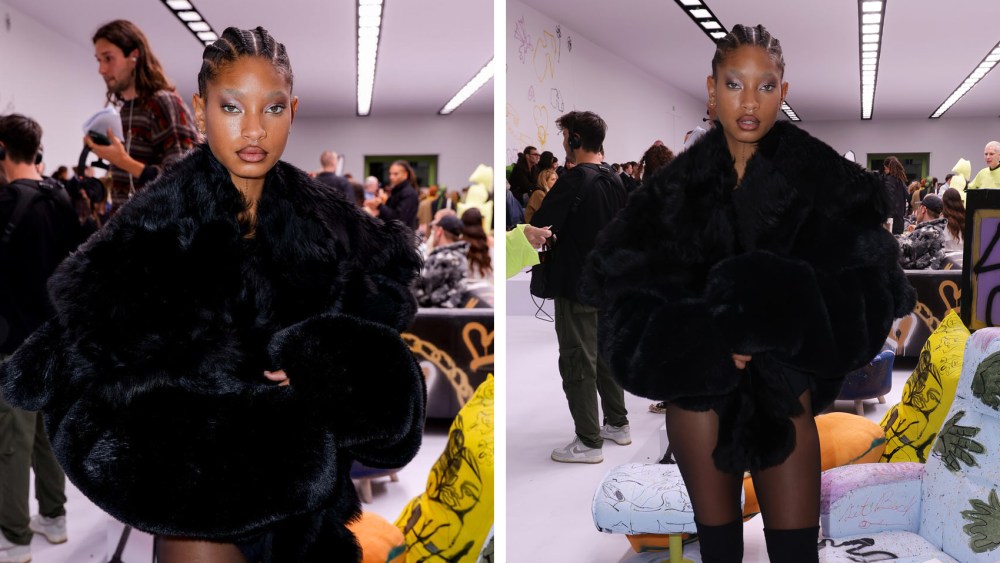 Willow Smith at Acne Studios RTW Spring 2025, naked dressing fashion trend, celebrity style