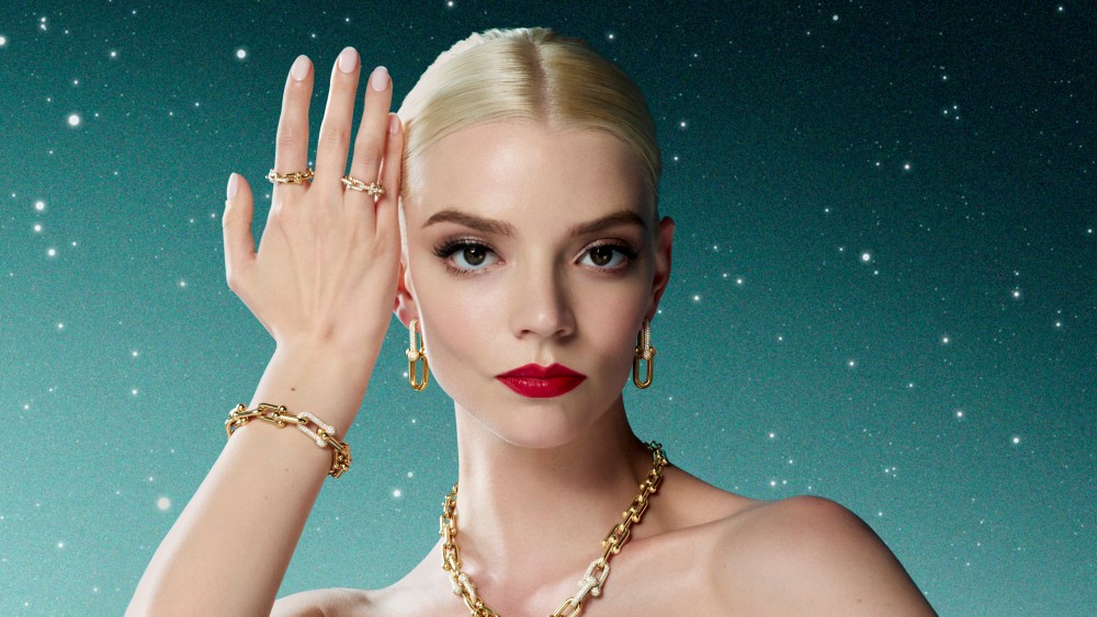 Anya Taylor-Joy in Tiffany's holiday campaign.