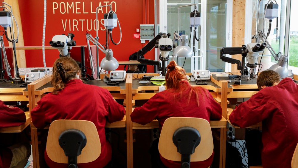 One of the new laboratories of Pomellato Virtuosi Academy