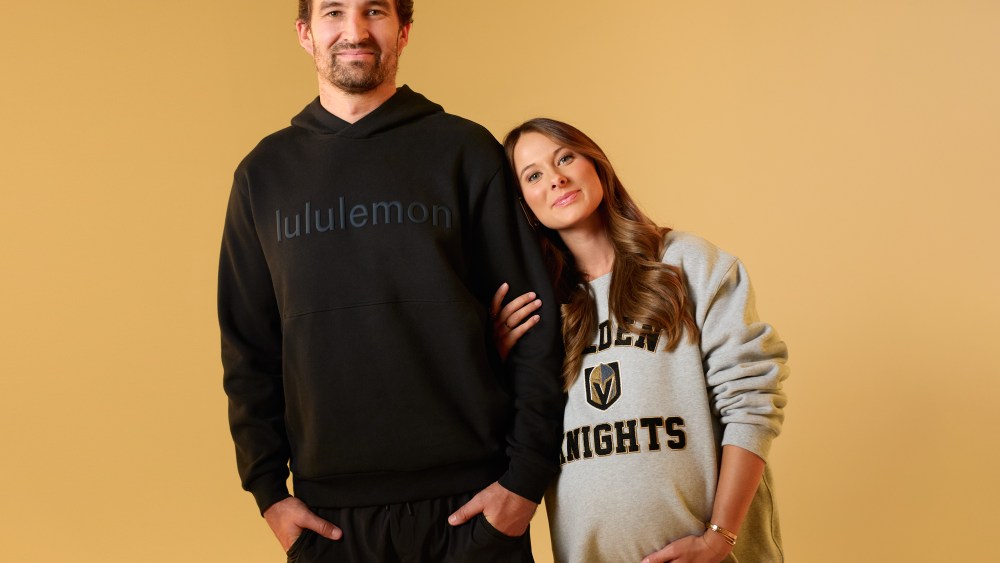 Players such as Mark Stone of the Vegas Golden Knights are photographed with their female partners.