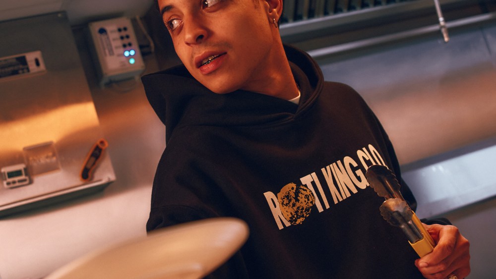 A hoodie from the three-piece drop.