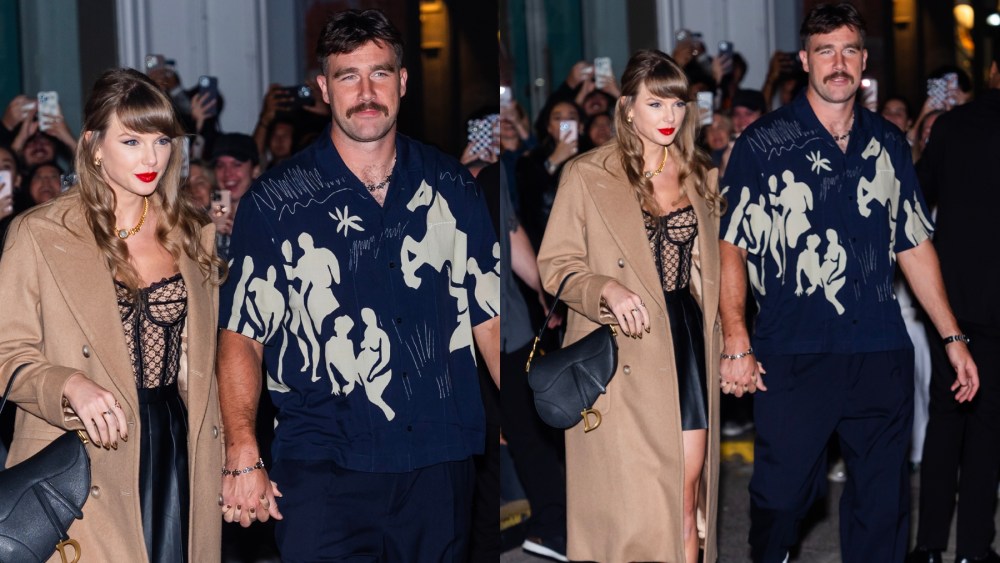Taylor Swift and Travis Kelce on Oct. 11 in New York, lingerie, Gucci corset, Dior saddle bag