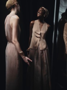 Backstage at Giorgio Armani Spring 2025 Ready-to-Wear Collection