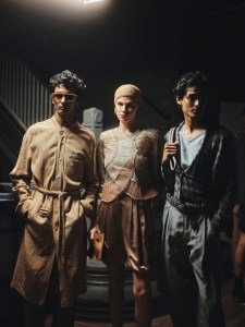 Backstage at the Giorgio Armani Spring 2025 ready-to-wear show