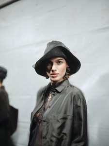 Backstage at the Giorgio Armani Spring 2025 ready-to-wear show