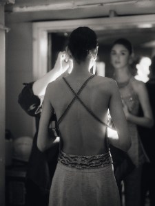 Backstage at the Giorgio Armani Spring 2025 ready-to-wear show
