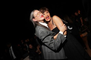 Jenna Lyons and Helena Christensen at the Giorgio Armani Spring 2025 Ready-to-Wear show
