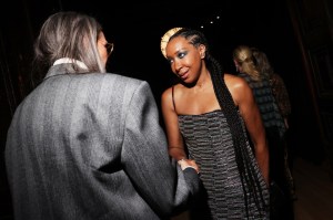 Karen Blanchard at the Giorgio Armani Spring 2025 Ready-to-Wear show