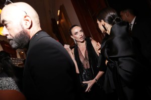 Andrea Datzman at the Giorgio Armani Spring 2025 Ready-to-Wear show
