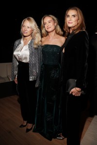 Pamela Anderson, Brie Larson and Brooke Shields at the Giorgio Armani Spring 2025 Ready-to-Wear show