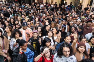 The scene at the H&M block party