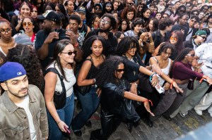 The scene at the H&M block party