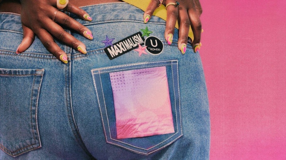 U by Kotex launches MaxiMalism jeans.