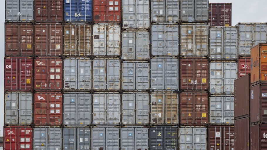 Shipping containers.