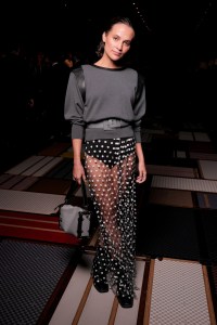 Alicia Vikander at the Louis Vuitton Spring 2025 ready-to-wear show