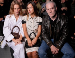Petra Collins, Addison Rae and Mel Ottenberg at Miu Miu Spring 2025 Ready-to-Wear Show at Paris Fashion Week