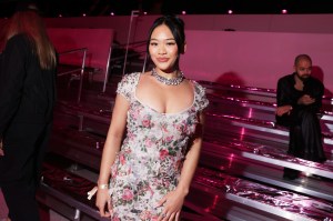 Suni Lee at the Victoria's Secret Fashion Show held at the Brooklyn Navy Yard on October 15, 2024 in New York, New York.