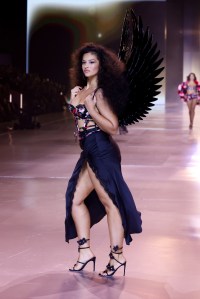 Devyn Garcia on the runway at the Victoria's Secret Fashion Show.