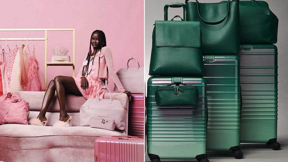 Beis x Wicked travel collection, Wicked green and pink, travel accessories, luggage, weekender