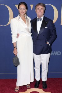 NEW YORK, NEW YORK - OCTOBER 29: Emma Heming Willis and Brunello Cucinelli attend the 2024 WWD Honors at Cipriani South Street on October 29, 2024 in New York City.  (Photo by Michael Loccisano/WWD via Getty Images)