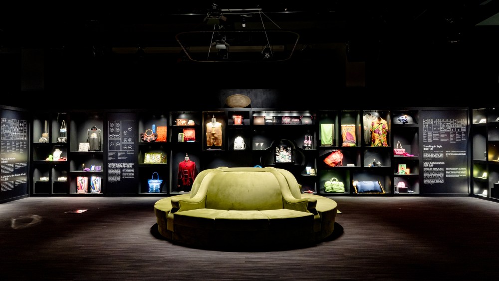 "Cabinet of Curiosity" section at Shanghai Tang's Hong Kong exhibition during Hong Kong Fashion Fest.