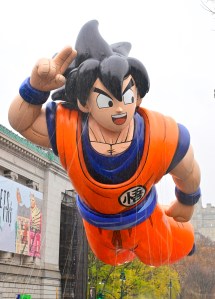 NEW YORK, NEW YORK - NOVEMBER 28: Goku Dragon Ball/Toei Animation as seen during 98th Macy's Thanksgiving Day Parade on November 28, 2024 in New York City. (Photo by Eugene Gologursky/Getty Images for Macy's)