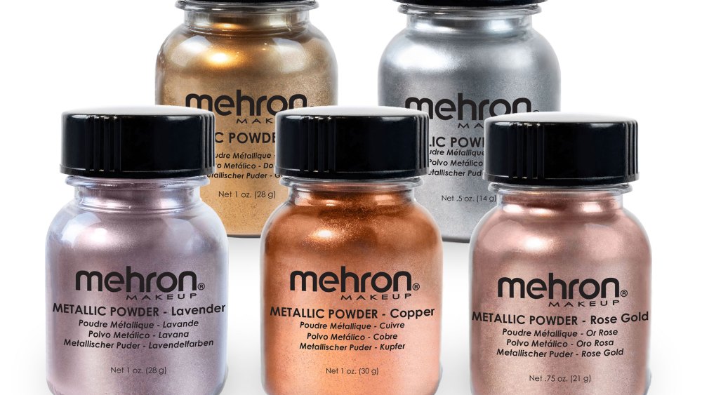 Mehron Makeup's ultra-fine metallic powders.