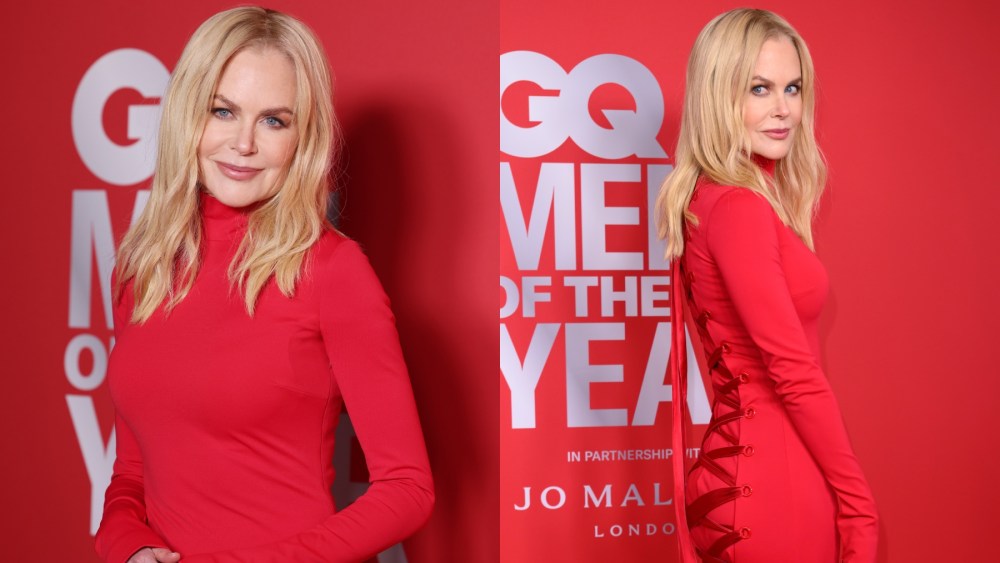 Nicole Kidman attends the 2024 GQ Men of the Year Awards on Nov. 19 in London, red carpet, Balenciaga