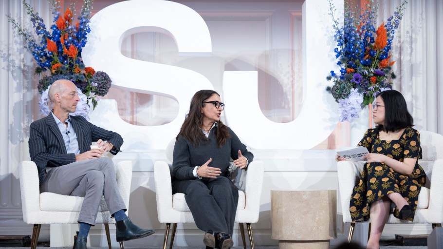 From left: Jason Judd, executive director, Cornell Global Labor Institute; Naurin Muzaffar, advisor, sustainability, Crescent Bahuman Limited (CBL); and 
Jasmin Mailk Chua, sourcing and labor editor, Sourcing Journal at Sourcing Journal’s Fall Summit.