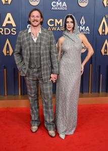 Jeffrey Travis Myatt, Kassi Ashton at The 58th Annual CMA Awards at Bridgestone Arena on November 20, 2024 in Nashville, Tennessee.