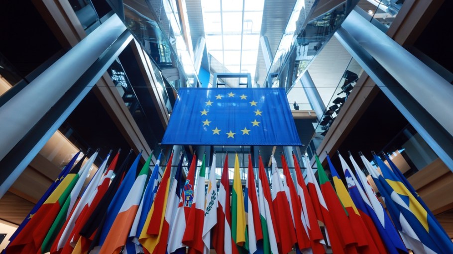 European Union flags
