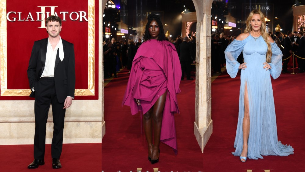 Paul Mescal, Gucci, Jodie Turner-Smith, Issey Miyake, Connie Nielsen, Del Core, Gladiator II, London, premiere
