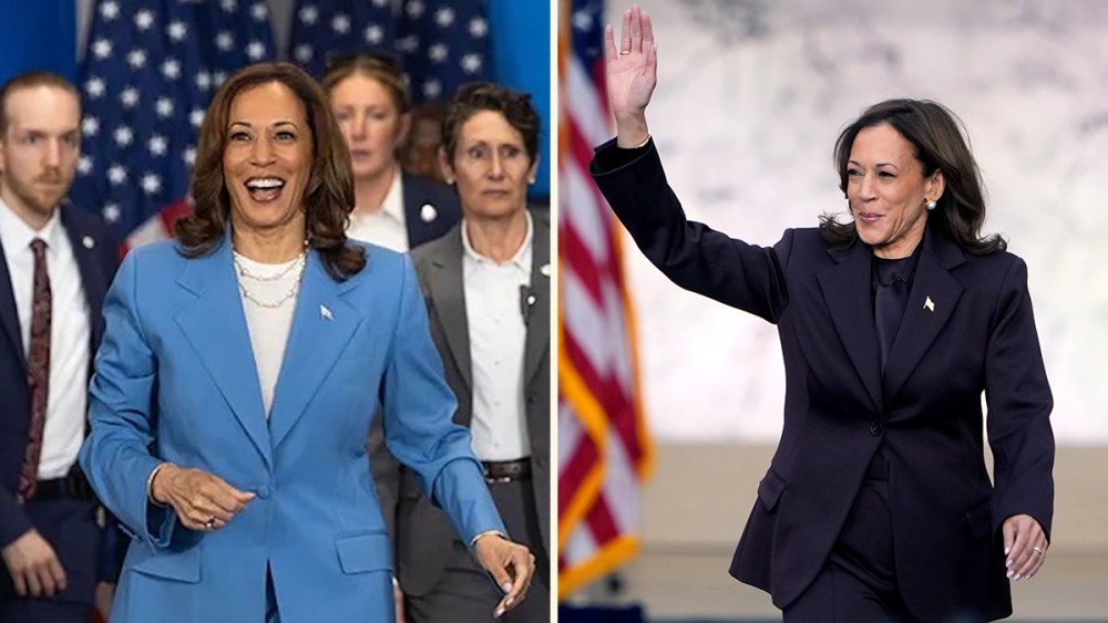 Kamala Harris, campaign rally style