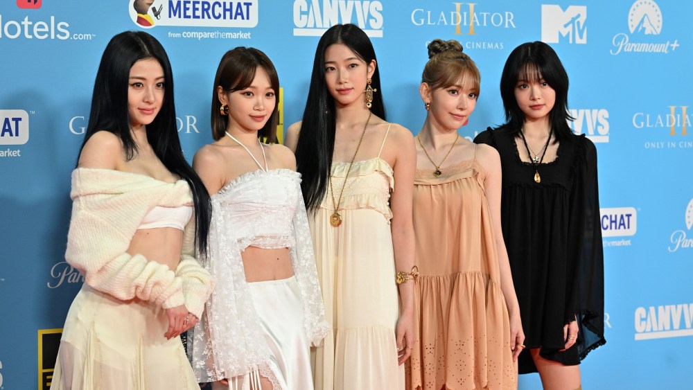 Huh Yun-jin, Kim Chae-won, Kazuha, Sakura Miyawaki and Hong Eun-chae, Le Sserafim, MTV EMAs 2024