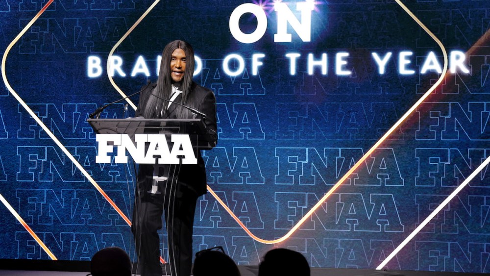 NEW YORK, NEW YORK - DECEMBER 04: Law Roach speaks onstage during the the Footwear News Achievement Awards (FNAAs) 2024 at Cipriani South Street on December 04, 2024 in New York City. (Photo by Craig Barritt/Footwear News via Getty Images)