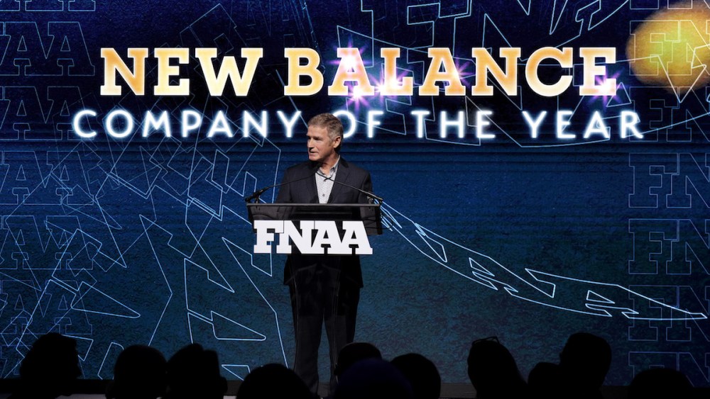 NEW YORK, NEW YORK - DECEMBER 04: Joe Preston speaks onstage during the Footwear News Achievement Awards (FNAAs) 2024 at Cipriani South Street on December 04, 2024 in New York City.  (Photo by Craig Barritt/Footwear News via Getty Images)