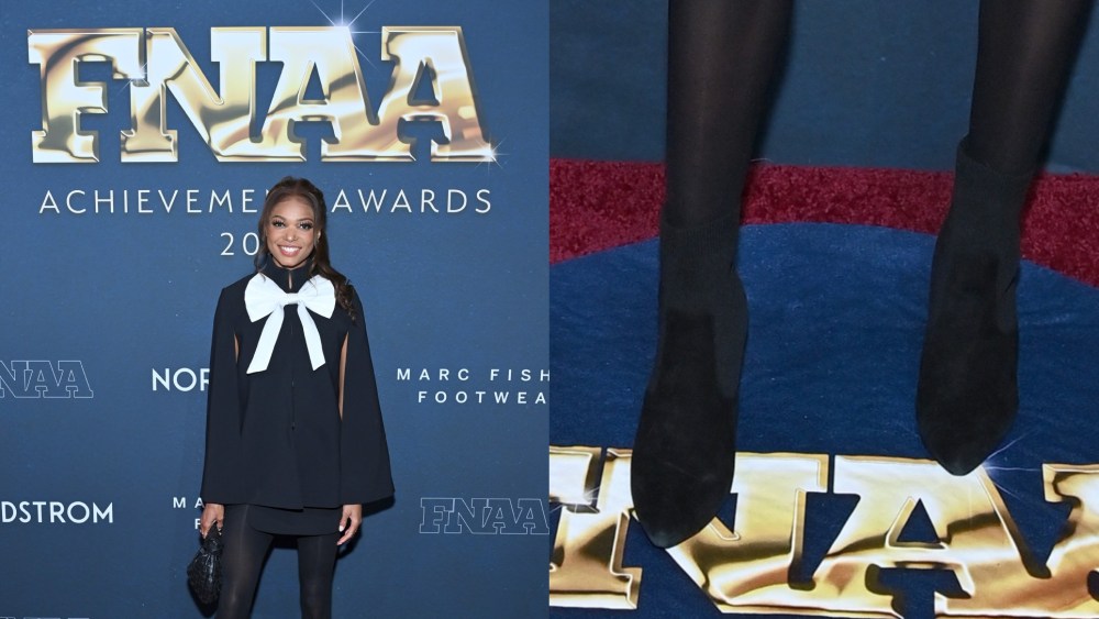 Gabby Thomas attends Footwear News Achievement Awards (FNAAs) 2024 at Cipriani South Street on December 04, 2024 in New York City.