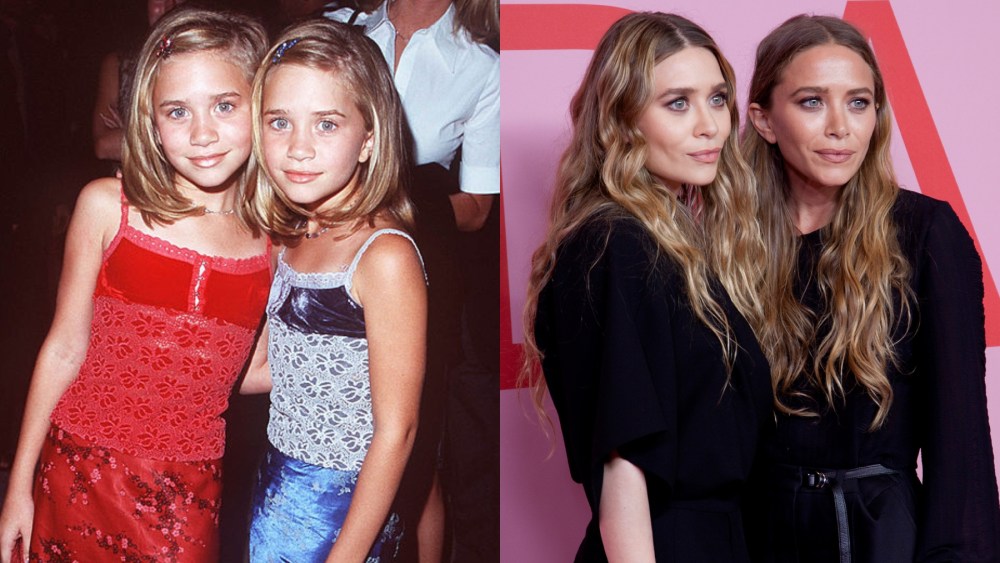 The Olsen twins in 1998 and in 2019, The Row