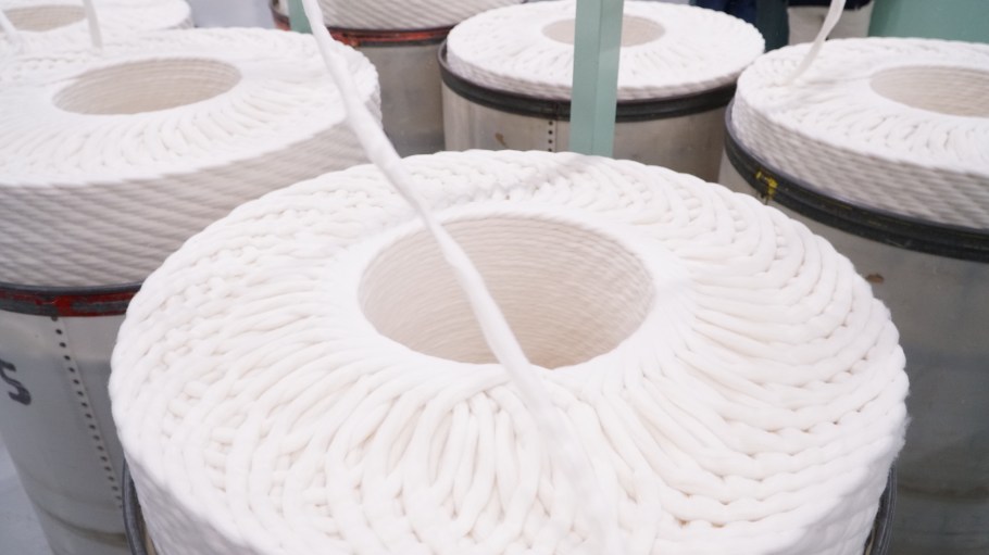 Spinnova's wood-based fibers, which are developed using patented technology.