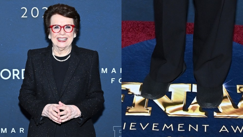 Billie Jean King, sneakers, Adidas, FN Achievement Awards 2024, red carpet, suit