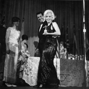 Marilyn Monroe attends the Golden Globe Awards where she won the "Henrietta" award at the Beverly Hilton Hotel on March 5, 1962 in Los Angeles, California.