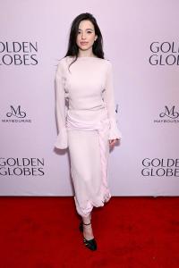 Mikey Madison at Golden Globes First-Time Nominee Luncheon at Maybourne Beverly Hills on December 17, 2024 in Los Angeles, California.