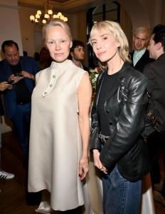 Pamela Anderson, Lykke Li at the Golden Globes First-Time Nominee Luncheon at Maybourne Beverly Hills on December 17, 2024 in Los Angeles, California.