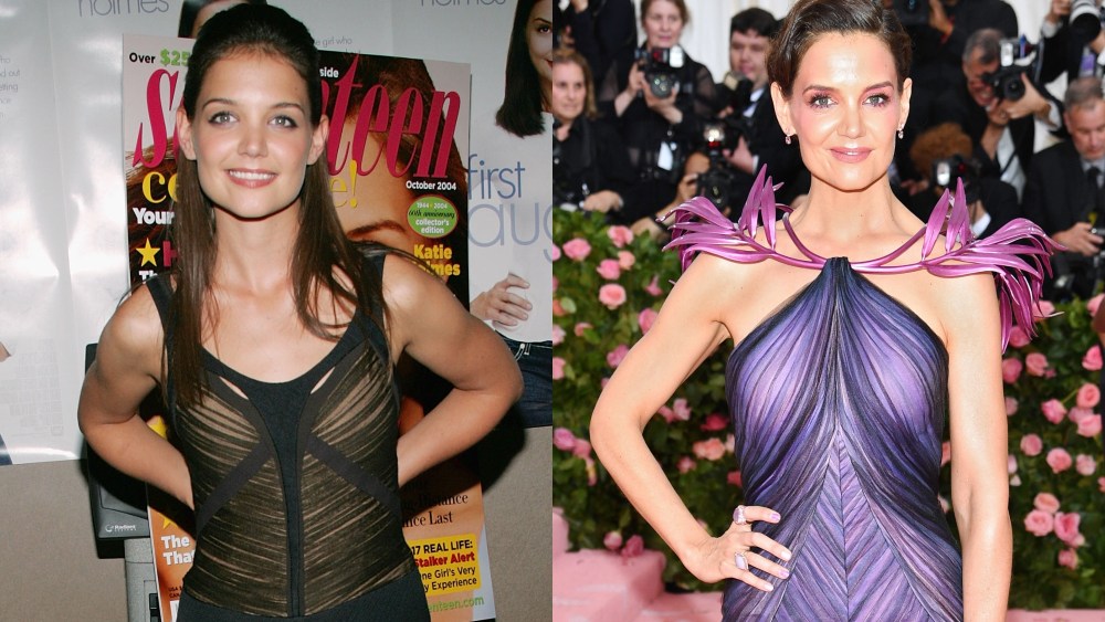 Katie Holmes, 2004, 2019, Met Gala, Zac Posen, red carpet style