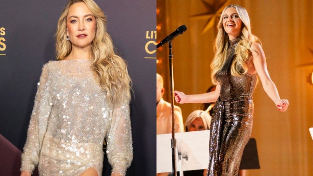 Kate Hudson and Kelsea Ballerini at Little Big Town’s Christmas at the Opry.